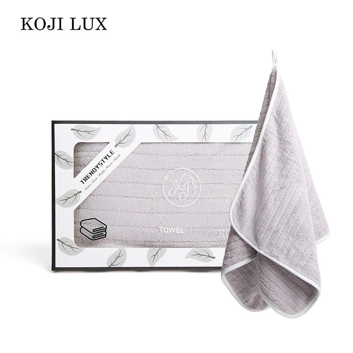 Striped towel B (gray)