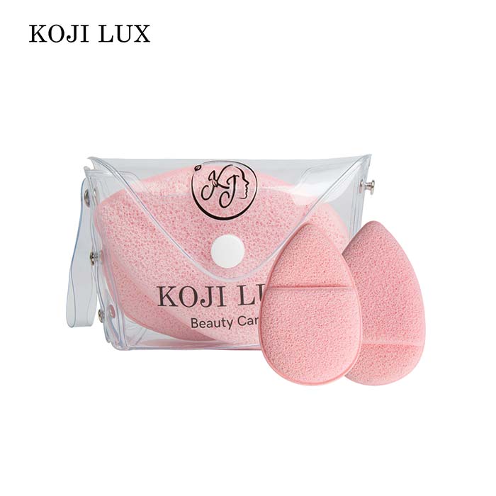 Pink facial sponge set A