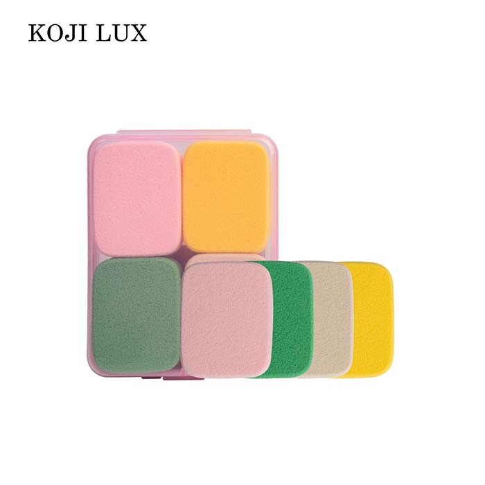 Boxed square multicoloured makeup sponges set A