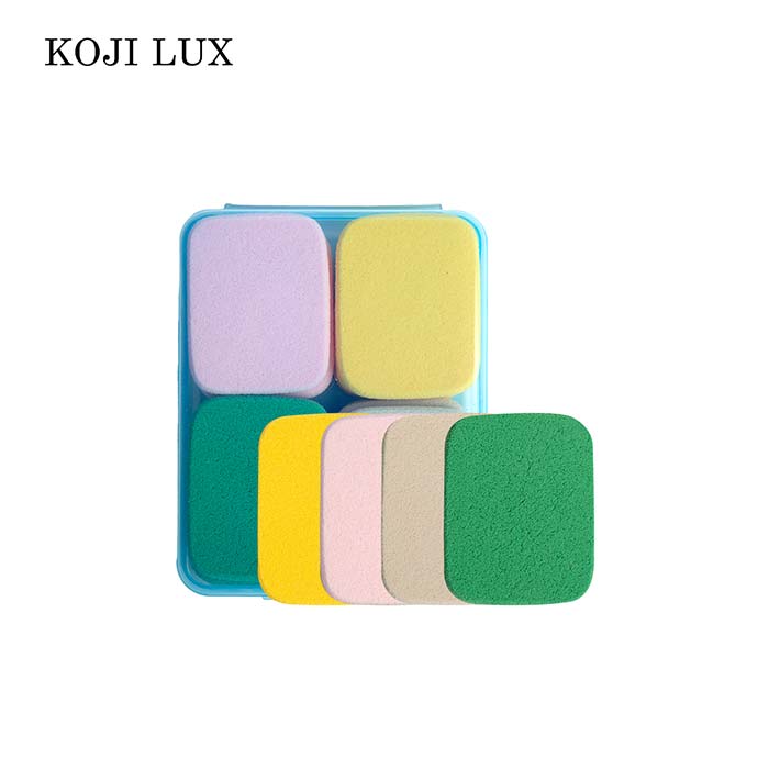 Boxed square multicoloured makeup sponges set B