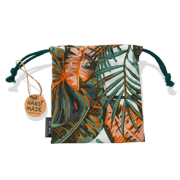 White Tropival Rainforest Storage Bag (drawstring style)