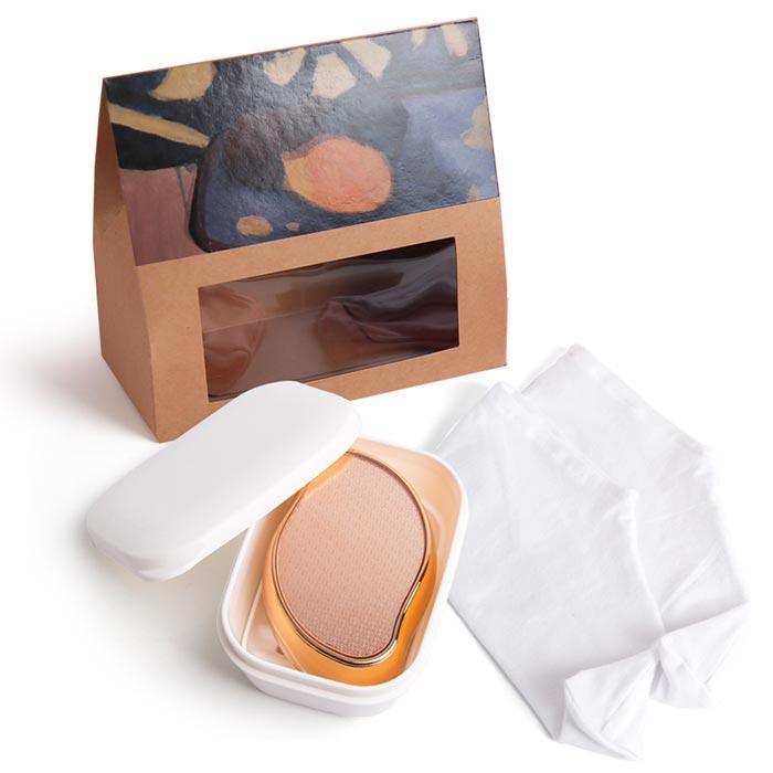 Golden foot scrub set (free storage box)