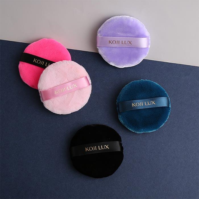 Powder puff for dry powder (multi-colour optional)