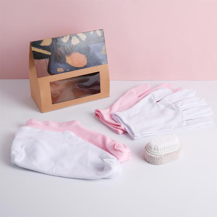 Moisturising gloves set (free foot grinding stone brush)