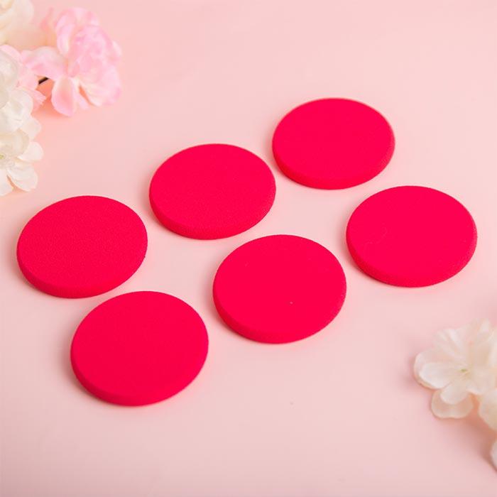 Rose-red 2D makeup sponge