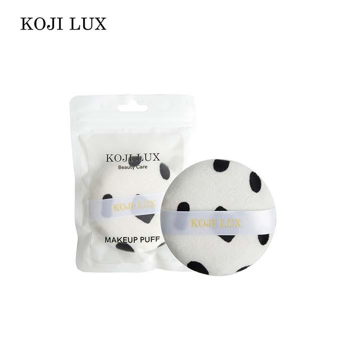 Polka dot loose powder puff