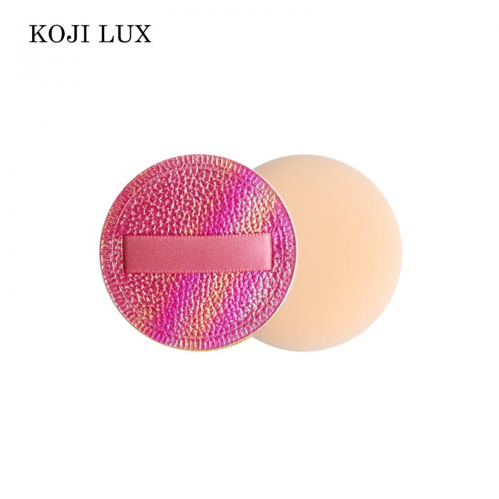 Round holographic powder puff (rose red)