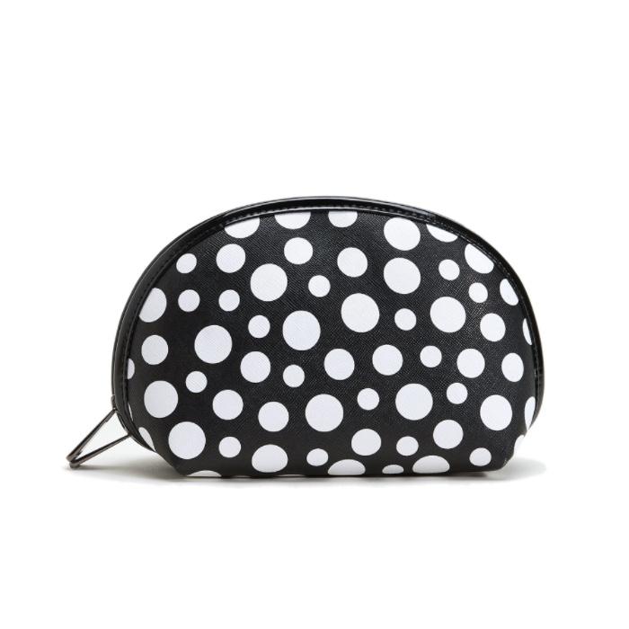 Polka dot makeup bag