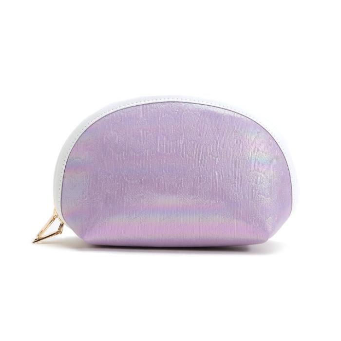 Purple laser makeup bag