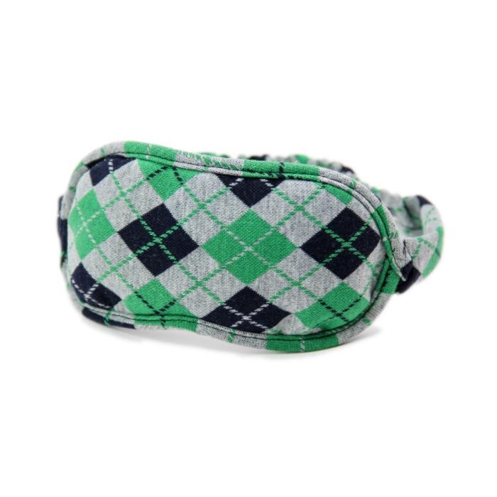 Checkered eye mask (green)