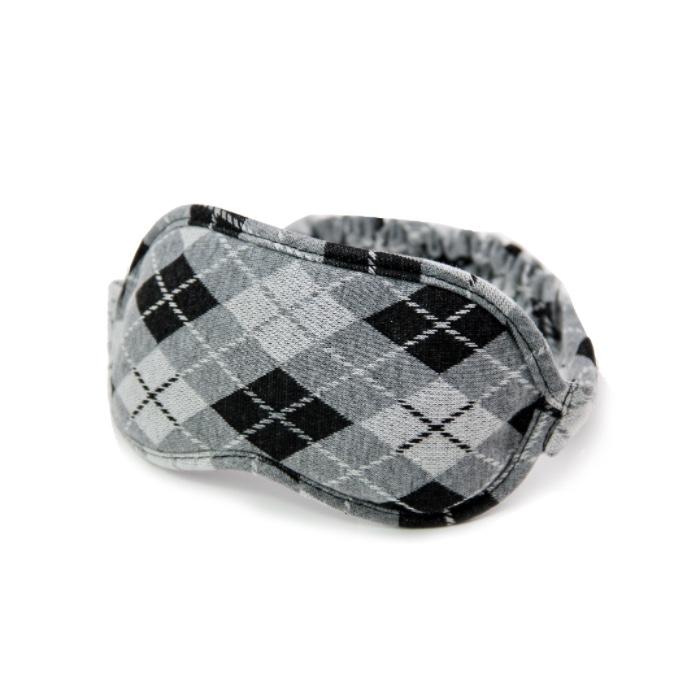 Checkered eye mask (gray)